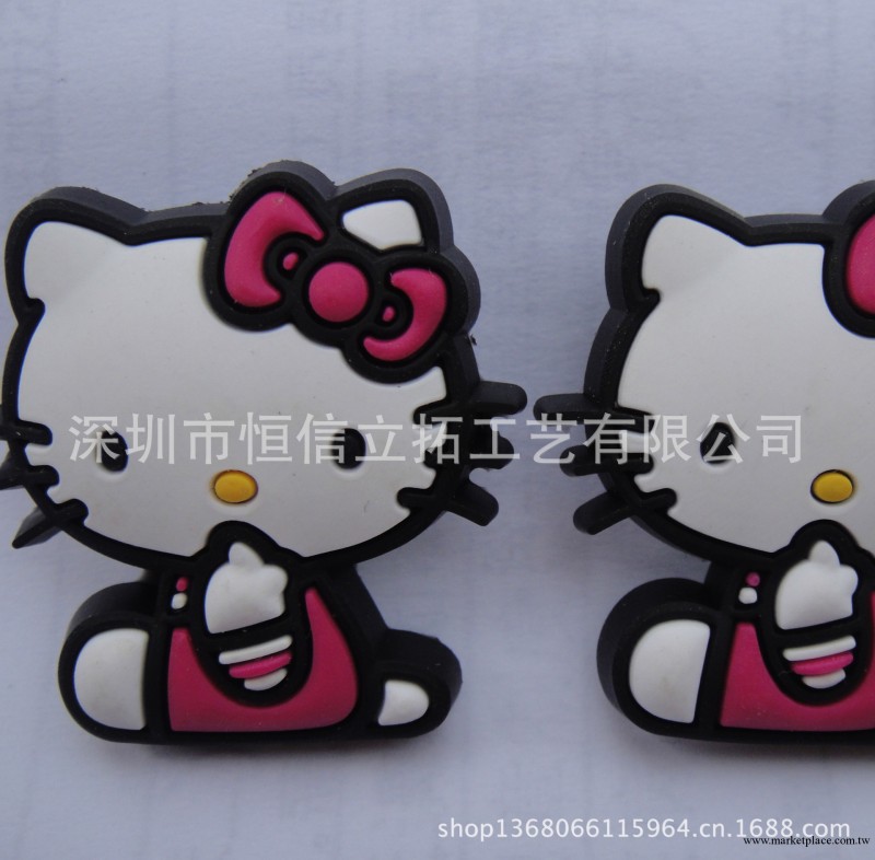 正版授權迪士尼hello kitty鞋扣鞋飾鞋花PVC軟膠工廠,批發,進口,代購