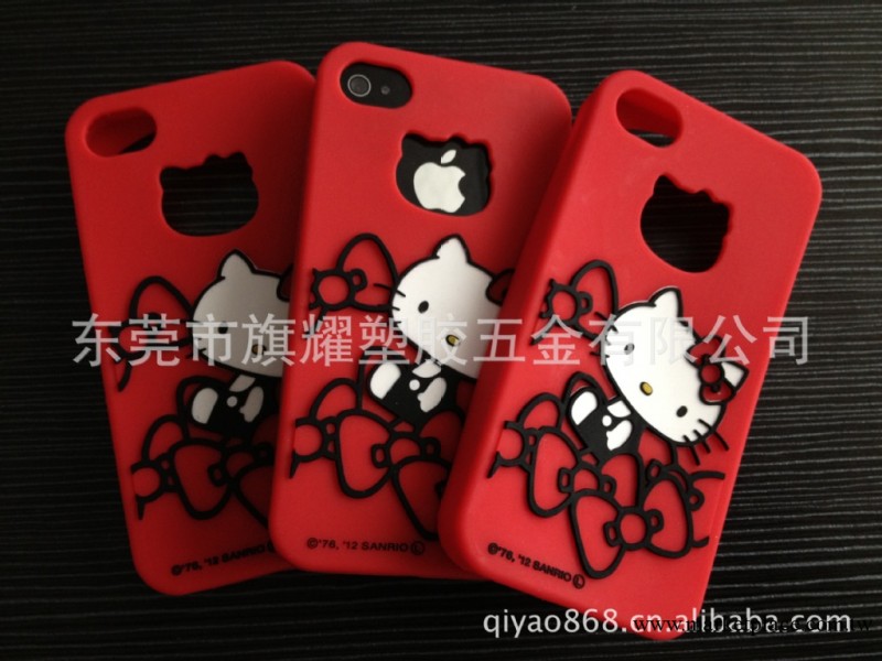 大額批發Hello Kitty矽膠手機套iphone4&4S矽膠保護套 沃爾瑪認證批發・進口・工廠・代買・代購