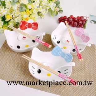 平安陶瓷 hello kitty 米飯碗 卡通碗 優質瓷餐具禮盒 大面碗工廠,批發,進口,代購