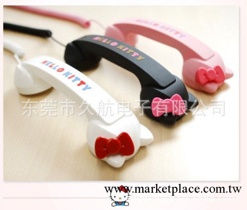 hello kitty電話聽筒式耳機 復古電話手機聽筒 防輻射電話聽筒工廠,批發,進口,代購
