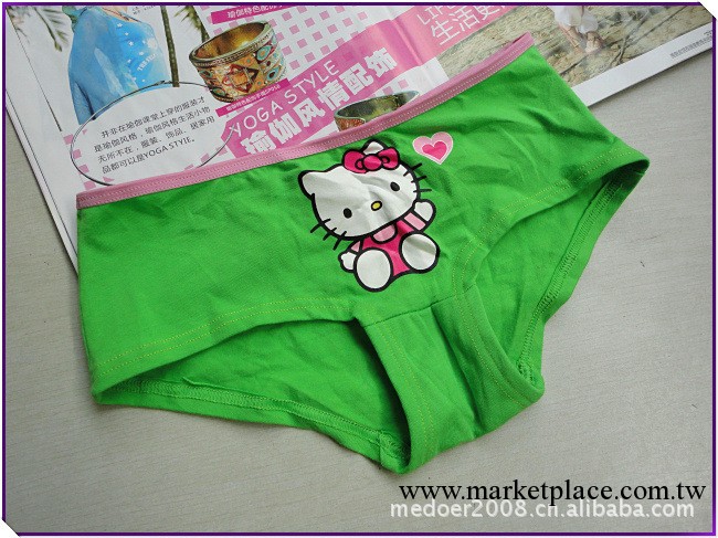 工廠尾貨外貿原單歐美名品hello kitty純棉三角內褲小量起批1400工廠,批發,進口,代購