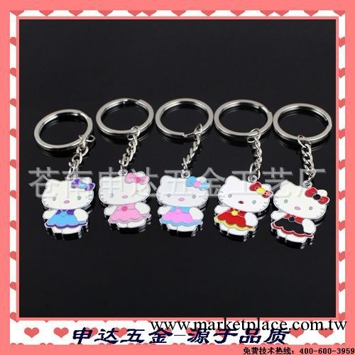 特價定制訂做 卡通烤漆金屬鑰匙扣 hello kitty 鑰匙鏈鑰匙掛工廠,批發,進口,代購