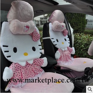 廠傢批發正品hello kitty冬季毛絨汽車坐墊 kt卡通汽車坐墊 座墊工廠,批發,進口,代購