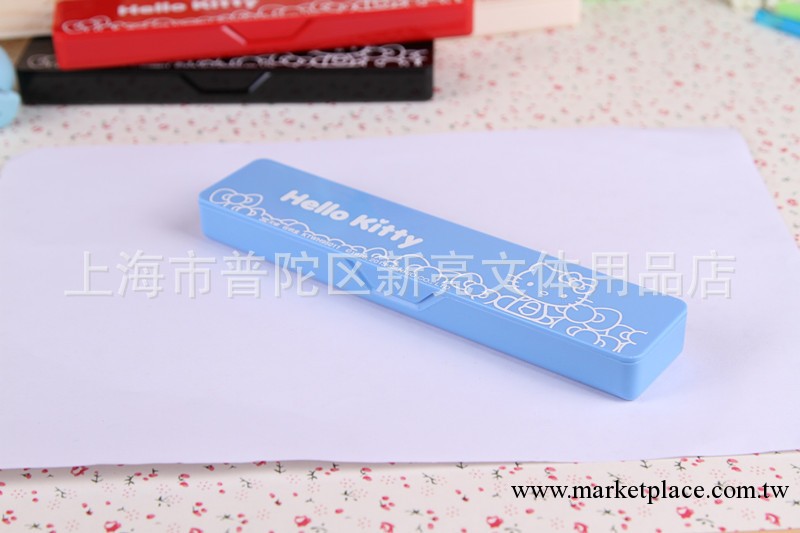 Hello Kitty卡通文具 卡通塑料多用途筆盒 收納盒 規格18*3.8*1.8工廠,批發,進口,代購
