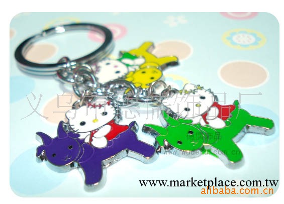 DS德儒飾品  超人氣可愛  騎羊羔的hello kitty   鑰匙扣工廠,批發,進口,代購