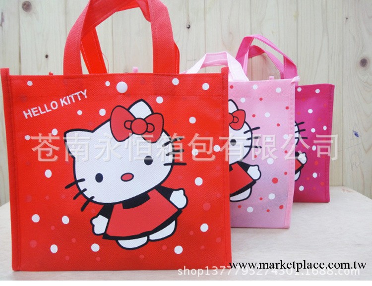 批發無紡佈購物袋 傢用環保袋 Hello Kitty禮品袋工廠,批發,進口,代購