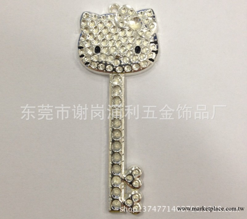 供應 hello kitty鑲鉆合金鑰匙扣 點漆鍍金鑰匙扣 印刷金屬鑰匙扣工廠,批發,進口,代購