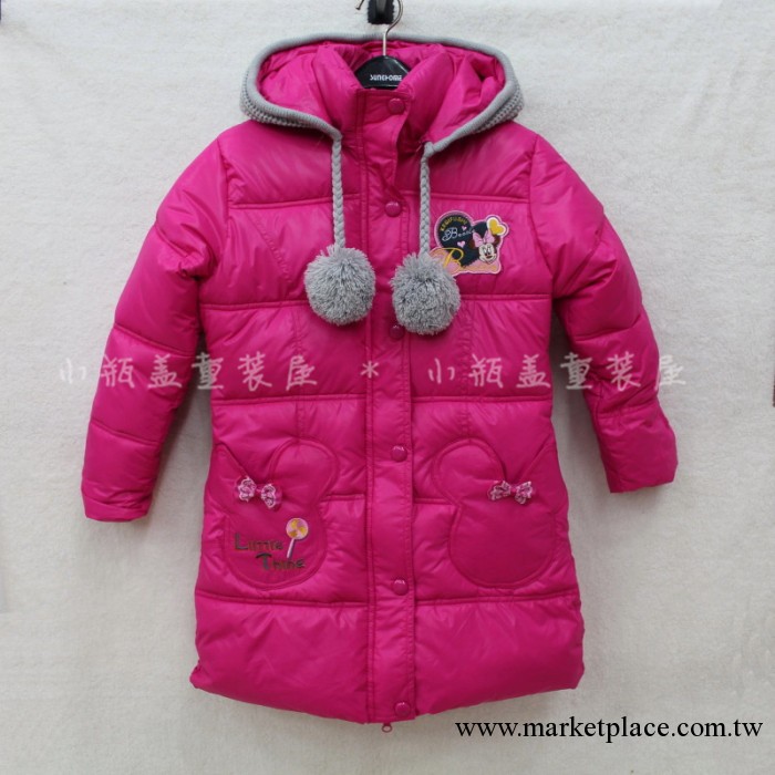 女中大童兒童棉衣高檔羽絨棉衣毛線帽子外套工廠,批發,進口,代購