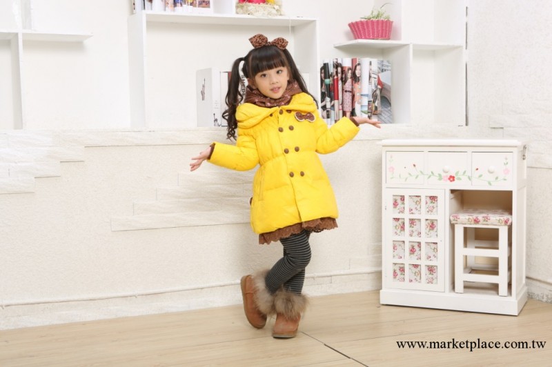 2013冬季新款太陽雪人兒童羽絨衣 中小女童蕾絲花邊款13008 批發工廠,批發,進口,代購