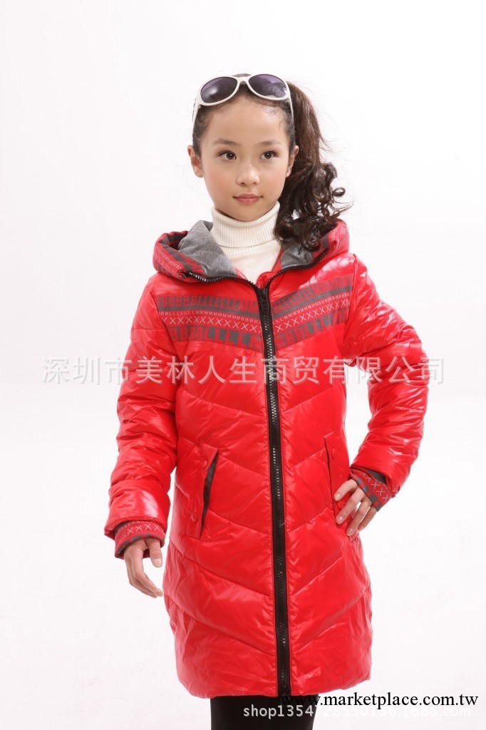 2013冬季兒童時尚羽絨衣女童中大童少女親子B1311工廠,批發,進口,代購