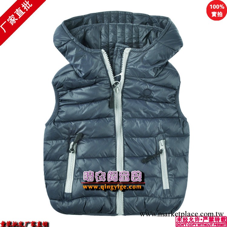 兒童羽絨衣批發|廠傢限量供應|Y-2330－POLO兒童背心羽絨衣-寶藍工廠,批發,進口,代購