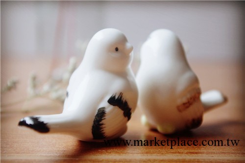 創意陶瓷工藝品 白瓷zakka傢居雜貨動物擺設品小鳥系列9995工廠,批發,進口,代購