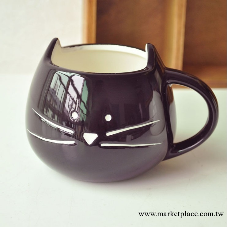 zakka雜貨 陶瓷杯 黑白貓杯 陶瓷工藝品 創意傢居TC2013037工廠,批發,進口,代購