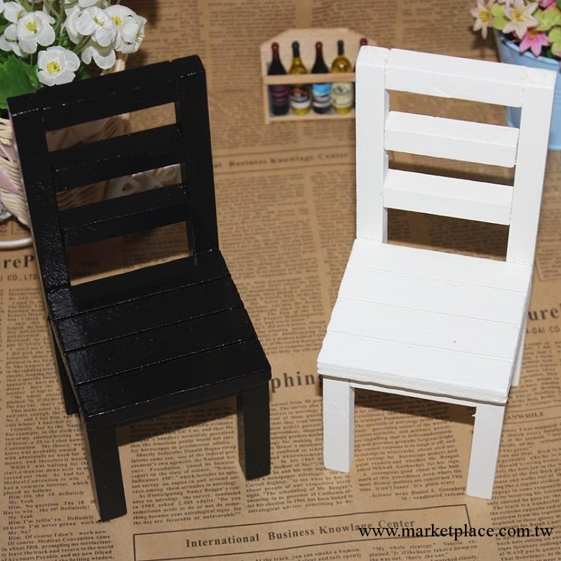 zakka 小椅子木質迷你傢具 傢居小擺件 顏色備註 單個價工廠,批發,進口,代購