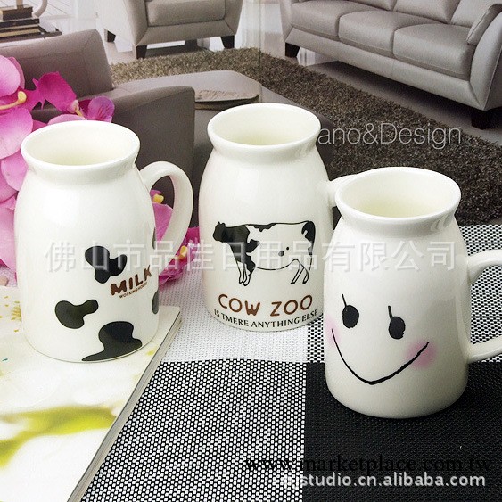 RS1607情人節禮物 ZAKKA雜貨創意陶瓷牛奶杯 奶牛早餐杯 咖啡杯工廠,批發,進口,代購