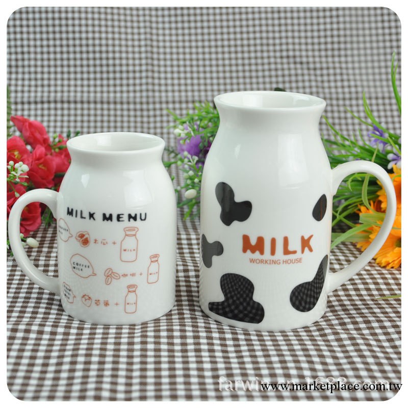 ZAKKA創意小號奶牛插圖陶瓷杯/情侶杯/牛奶早餐杯/水杯工廠,批發,進口,代購