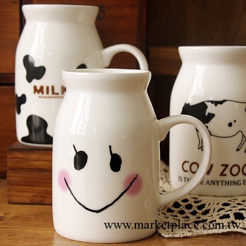 zakka小號奶牛杯 復古牛奶陶瓷杯 早餐杯 情侶杯 牛奶杯工廠,批發,進口,代購