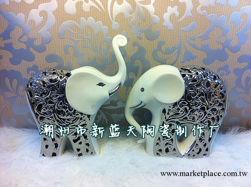 日式zakka 陶瓷大象擺件 陶瓷工藝品 創意禮品傢居飾品批發・進口・工廠・代買・代購
