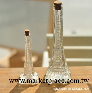 zakka雜貨 埃菲爾鐵塔巴黎鐵塔形玻璃瓶 插花器 拍攝道具 大號工廠,批發,進口,代購