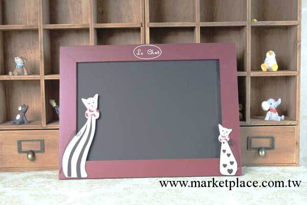 黑板 可掛式黑板 留言板 木制 歐式小貓咪 30*20 zakka黑板工廠,批發,進口,代購