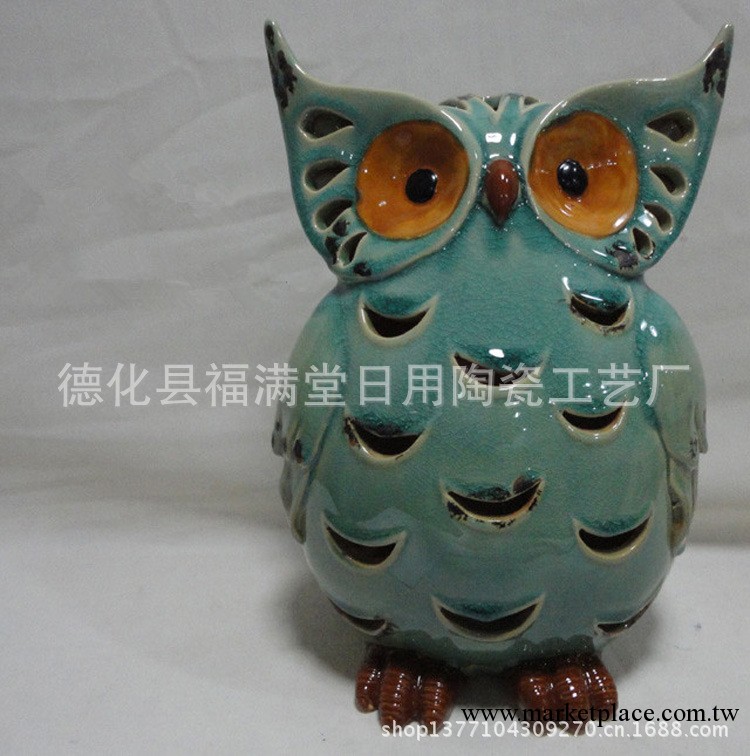 傢居裝飾品擺件 zakka小動物貓頭鷹陶瓷工藝品擺件工廠,批發,進口,代購