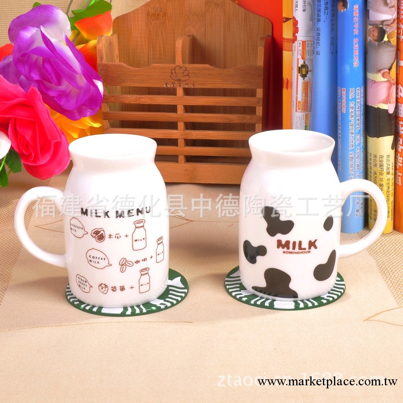 ZAKKA創意奶牛插圖陶瓷杯/情侶杯/馬克杯/牛奶早餐杯/水杯/批發批發・進口・工廠・代買・代購