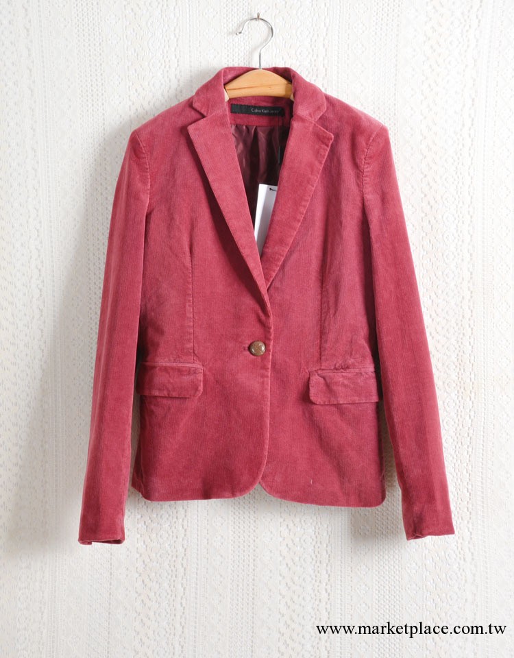 10-11-009外貿原單高端大牌女式燈芯絨修身春秋小西服工廠,批發,進口,代購