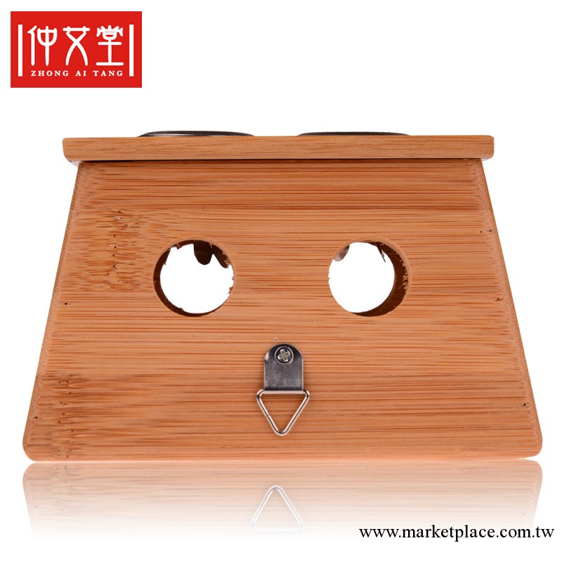 仲艾堂 南陽蘄艾竹制兩孔艾灸盒2孔溫灸器具 兩眼艾灸盒 隨身灸工廠,批發,進口,代購