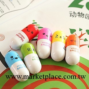 批發* 可愛帶表情藥丸筆 可伸縮藥丸筆 圓珠筆 卡通膠囊筆工廠,批發,進口,代購