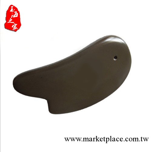 【廠傢直銷】正品天然玄黃刮痧板褐色多功能刀型面部5A級刮痧板工廠,批發,進口,代購