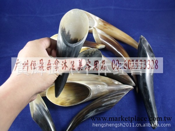 花色大號 拋光精美 14-18公分長 牛角刮痧筒工廠,批發,進口,代購