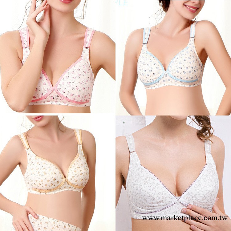 【夥拼】全棉前開扣哺乳胸罩無鋼圈孕婦內衣廠傢批發工廠,批發,進口,代購