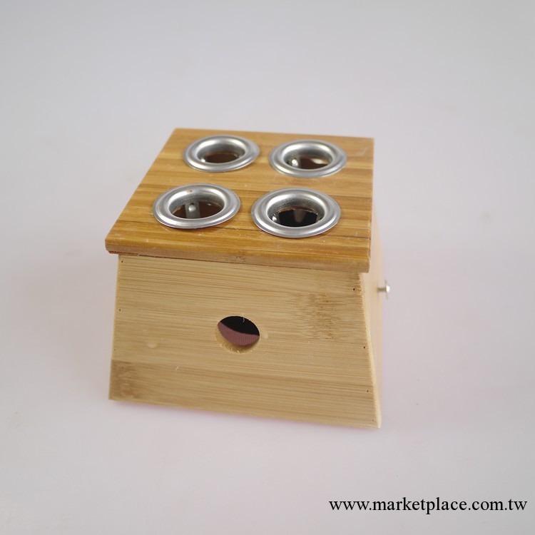 四孔雙排溫灸器/艾灸盒/艾條/寶捷靈艾灸盒 竹制精品工廠,批發,進口,代購