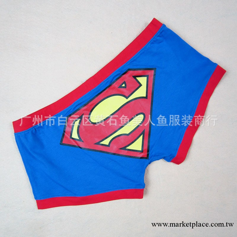 供應superman男士短褲，卡通全棉男士內褲，超人男式底褲批發工廠,批發,進口,代購