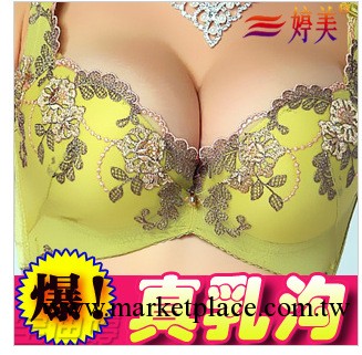 婷美新品小胸奢華刺繡厚聚攏上托精油女士內衣收副乳調整型胸罩工廠,批發,進口,代購
