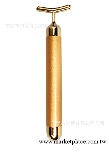 瘦臉工具弧形24K黃金負離子振動美容棒祛眼袋臉部按摩祛皺瘦臉器批發・進口・工廠・代買・代購
