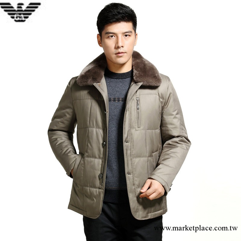 韓文阿瑪尼新款男裝 2013好年貨大碼厚款合身男式毛領羽絨衣特價工廠,批發,進口,代購