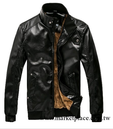 2013男士夾克機車皮衣PU皮夾克加絨皮夾克韓版修身保暖男潮工廠,批發,進口,代購