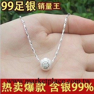 千足銀批發 女款 S990純銀轉運珠 項鏈 歐美飾品 復古項鏈 吊墜工廠,批發,進口,代購