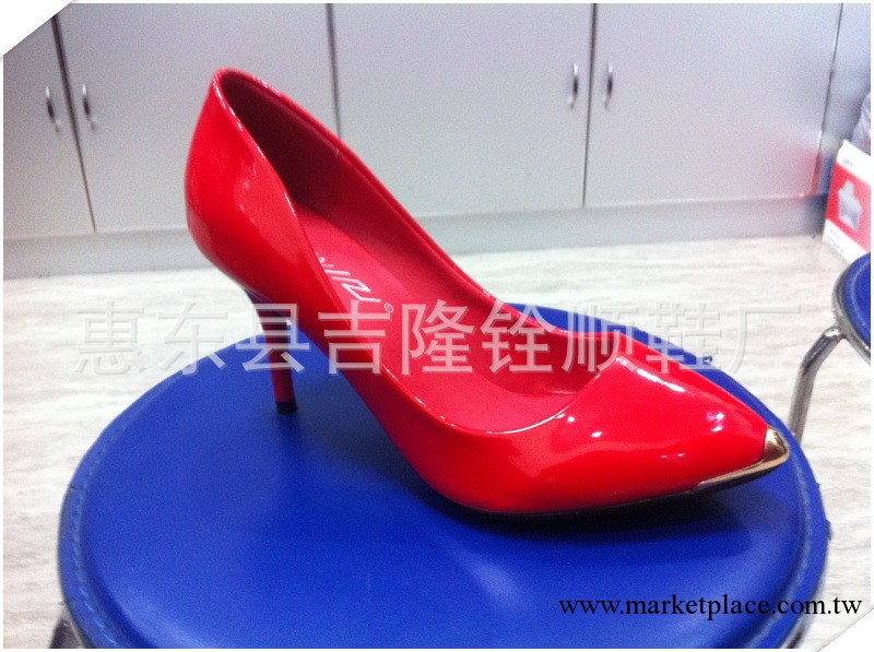 2013新款鐵頭漆皮高跟女鞋 光面OL時尚單鞋 廠傢批發 一件代發工廠,批發,進口,代購
