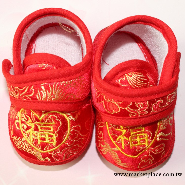 愛嬰美 滿月鞋 大紅鞋 寶寶鞋 嬰兒鞋 童印花軟底單鞋一件代發工廠,批發,進口,代購