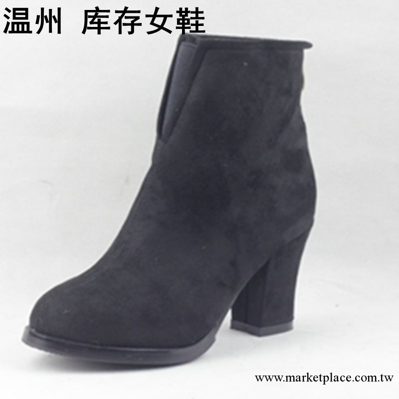 青靚一足 溫州庫存女鞋批發 高跟圓頭中筒靴女靴厚底拉鏈短靴粗跟工廠,批發,進口,代購