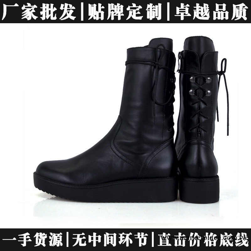 明星款女靴冬季短皮靴一席之地女鞋真皮機車靴 周迅王菲同款短靴工廠,批發,進口,代購