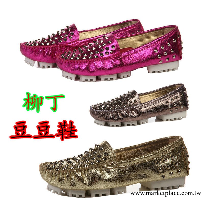 2013新款廠傢批發豆豆鞋女鞋真皮 平底柳丁女士韓版單鞋 正品特價工廠,批發,進口,代購