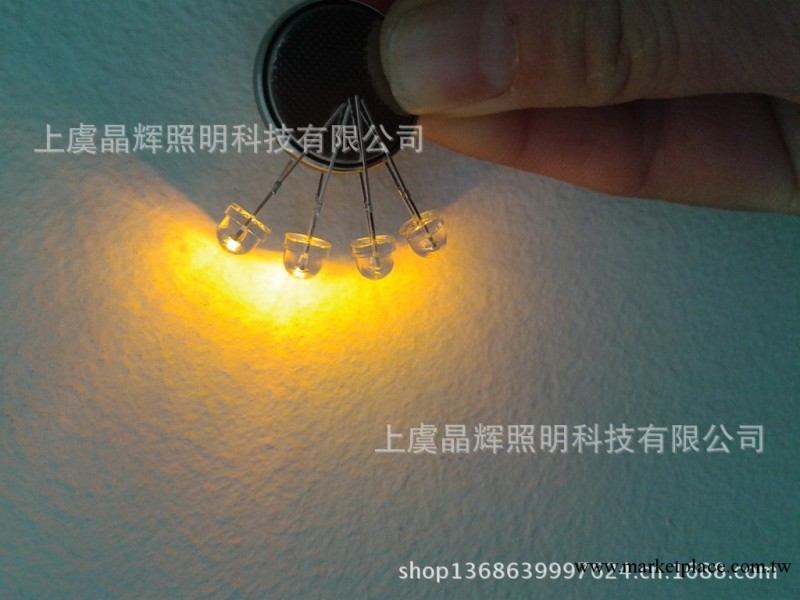 專業供應 草帽黃燈 4.8mm平面直插led發光二極管 微型led指示燈工廠,批發,進口,代購