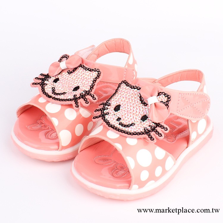 ebay速賣通熱賣13夏寶寶露趾涼鞋女童1-4歲hellokitty軟學步鞋707工廠,批發,進口,代購