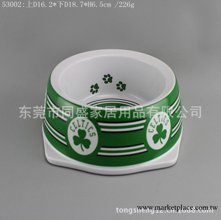美耐皿制品寵物餐具綠色腳印7"狗碗工廠,批發,進口,代購