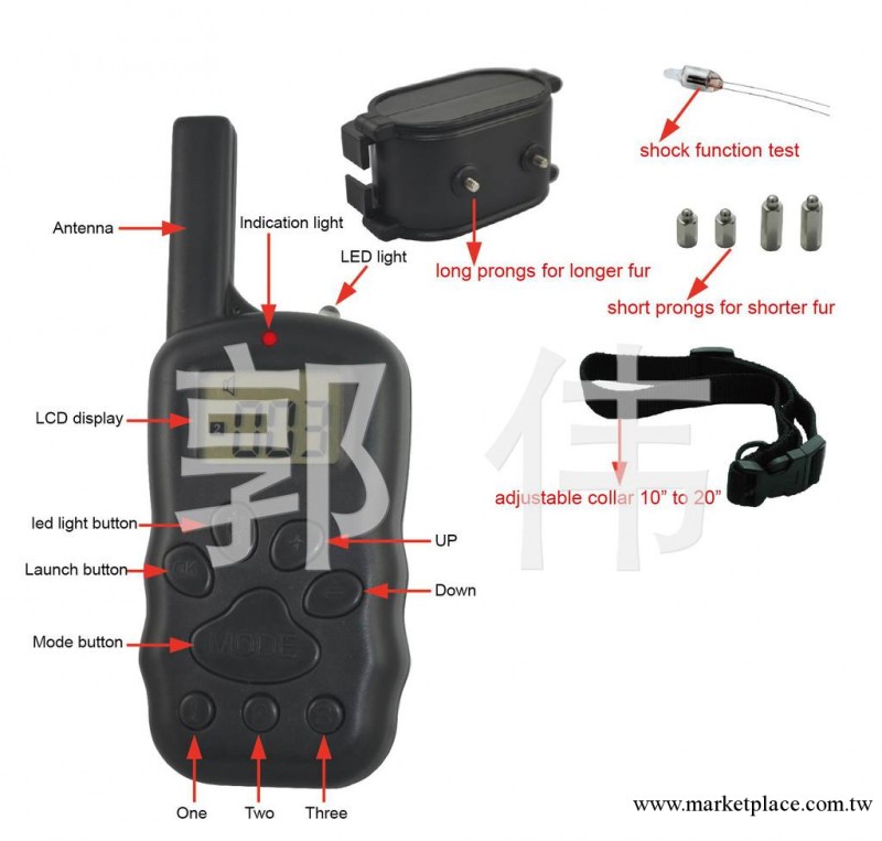 遙控防水充電訓狗器 訓導器 寵物產品 寵物用品工廠,批發,進口,代購