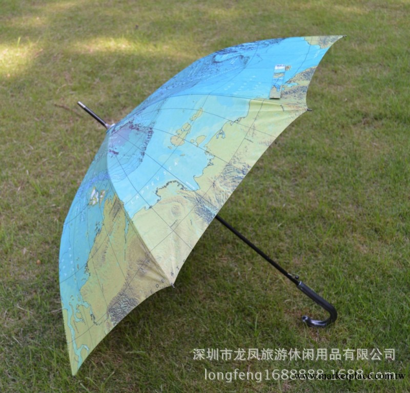 創意世界地圖晴雨傘  直桿自動防紫外線雨傘 防曬長柄雨傘 遮陽傘工廠,批發,進口,代購