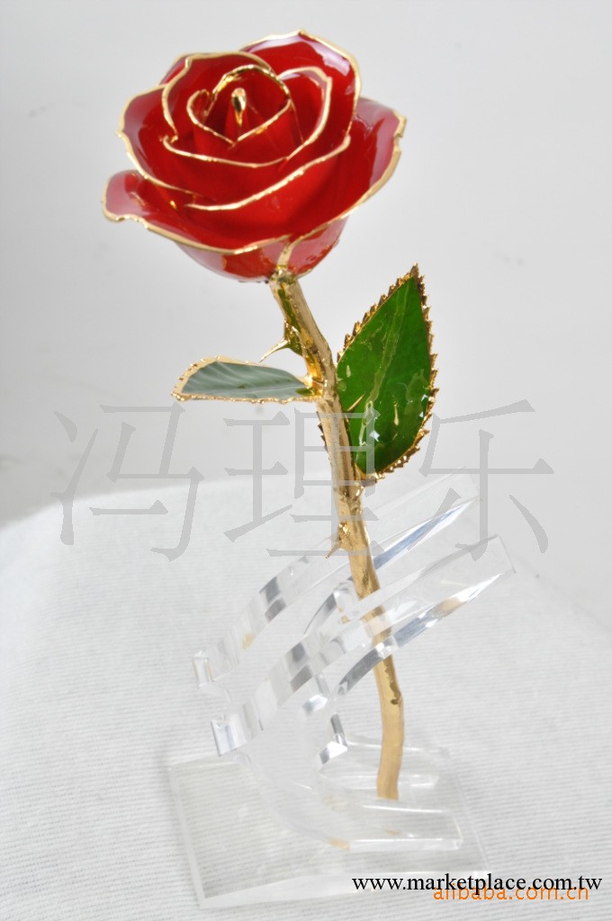 鍍金玫瑰【情人節熱賣】七夕情人節鍍金玫瑰/聖誕禮品鍍金玫瑰工廠,批發,進口,代購